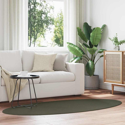 Tapis HUARTE Vert forêt 100 x 200 cm 100 % polyester
