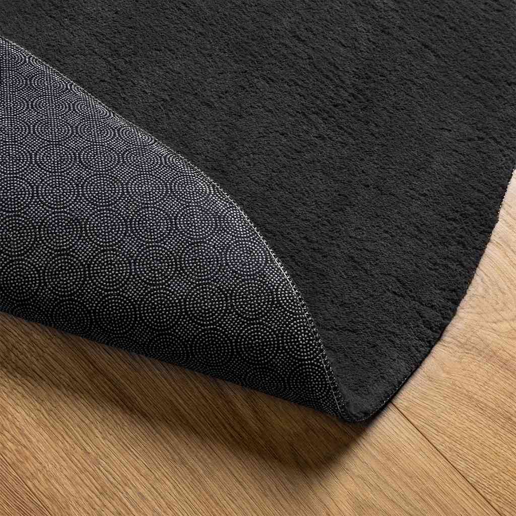 Bereichsteppiche Oval HUARTE Schwarz 160 x 230 cm