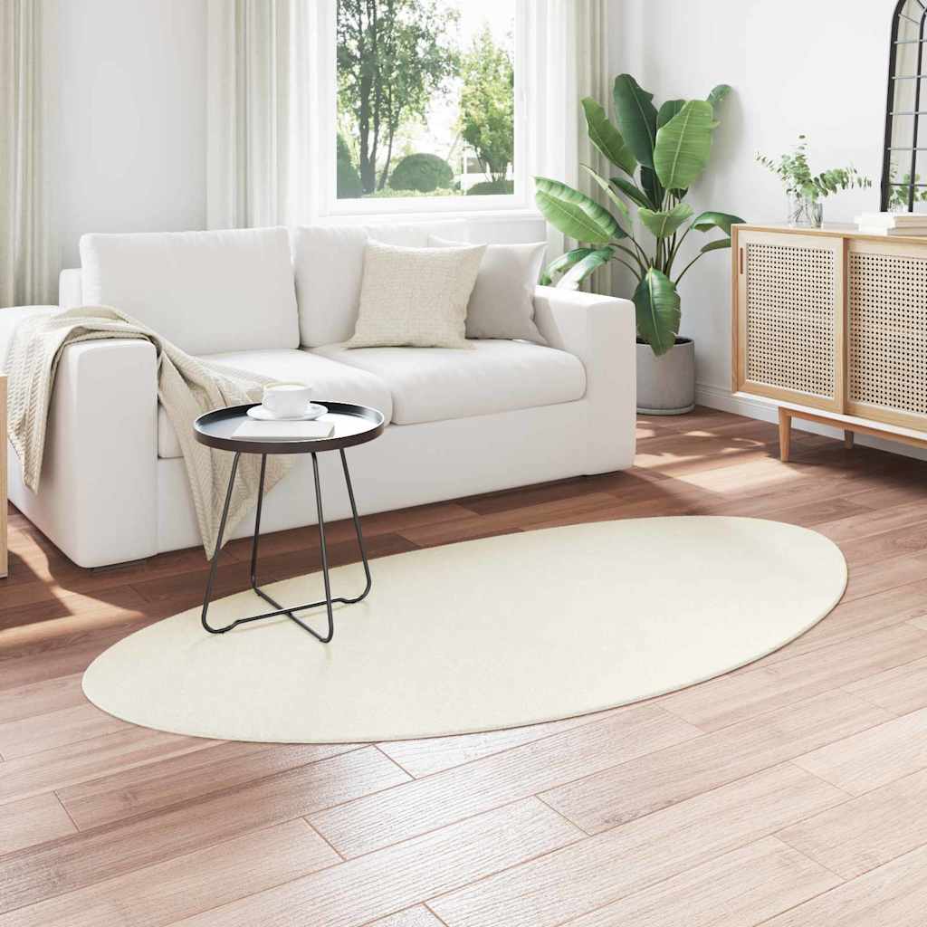 Tapis rectangulaire HUARTE Crème 80 x 150 cm Polyester