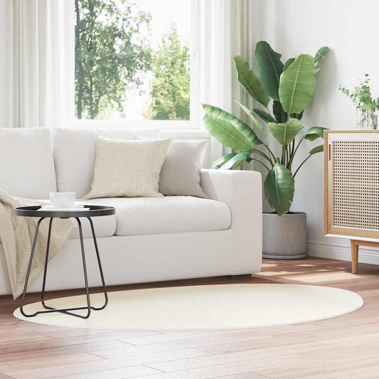 Tapis décoratif HUARTE Crème 100 x 200 cm Polyester