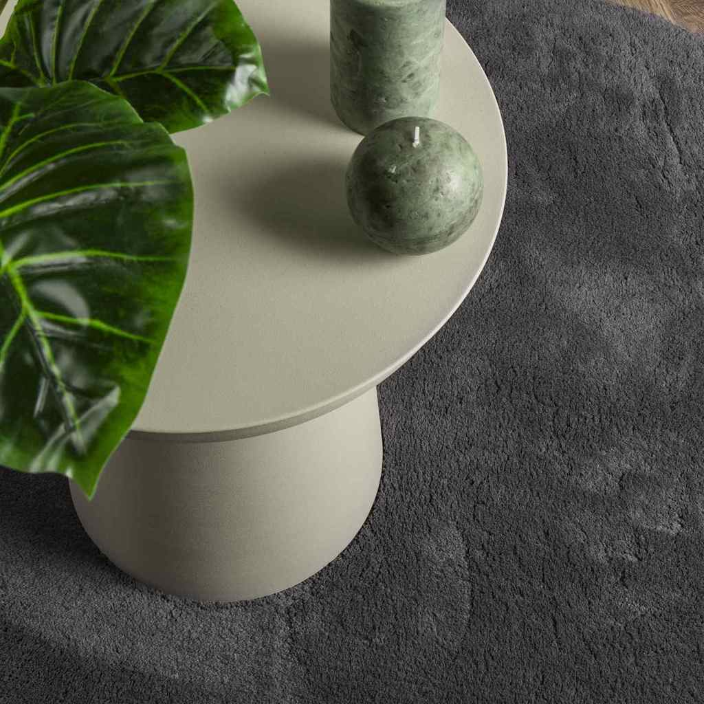 Area Rugs HUARTE Anthracite 160 x 230 cm Polyester