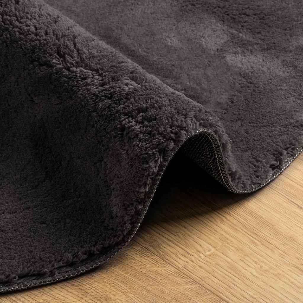 Area Rugs HUARTE Anthracite 160 x 230 cm Polyester