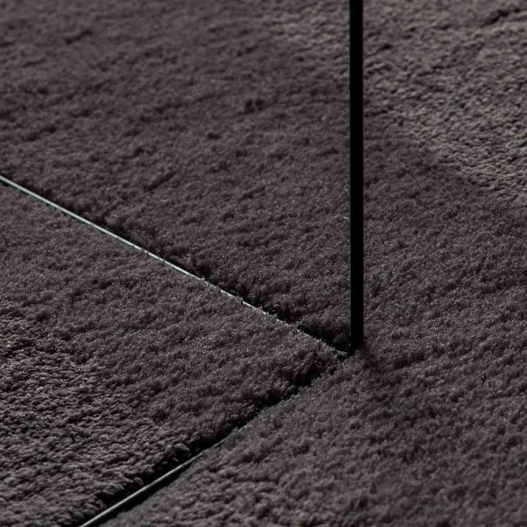 Area Rugs HUARTE Anthracite 160 x 230 cm Polyester