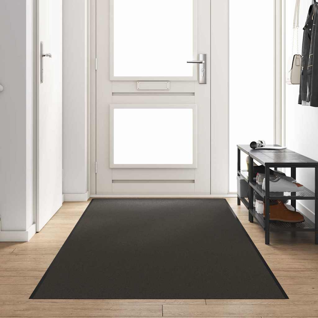 Paillasson anthracite et noir 120 x 350 cm Polyamide et PVC