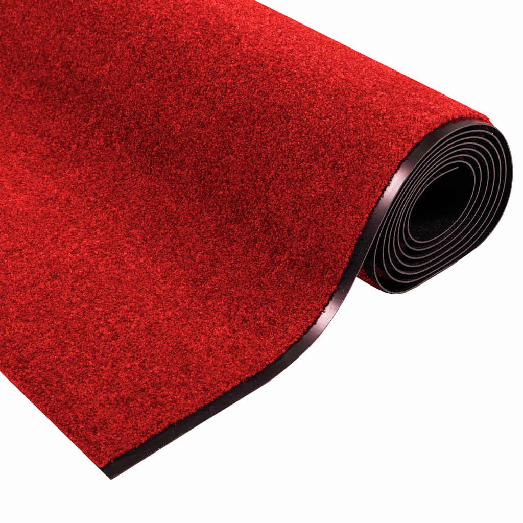 Paillasson rouge et noir 120 x 400 cm Polyamide et PVC