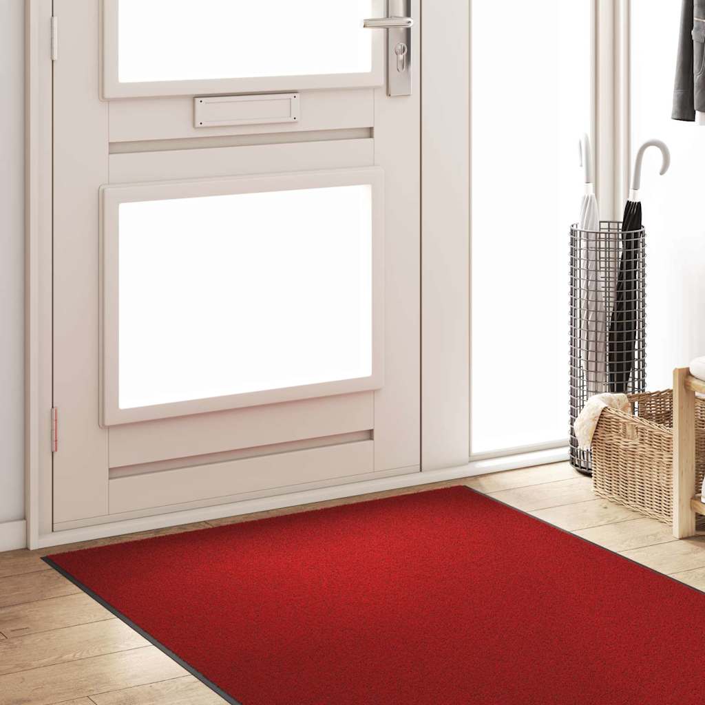 Paillasson rouge et noir 120 x 400 cm Polyamide et PVC