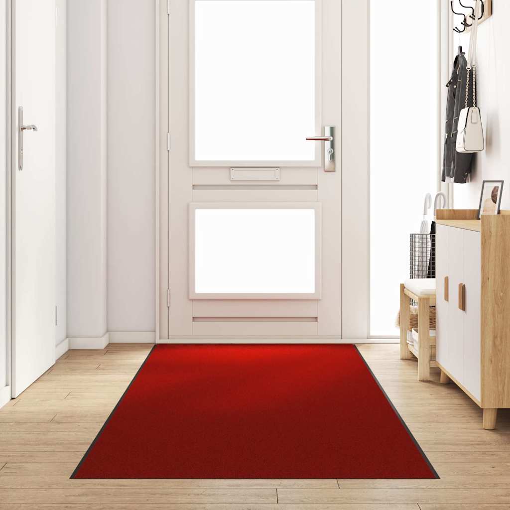 Paillasson rouge et noir 120 x 400 cm Polyamide et PVC