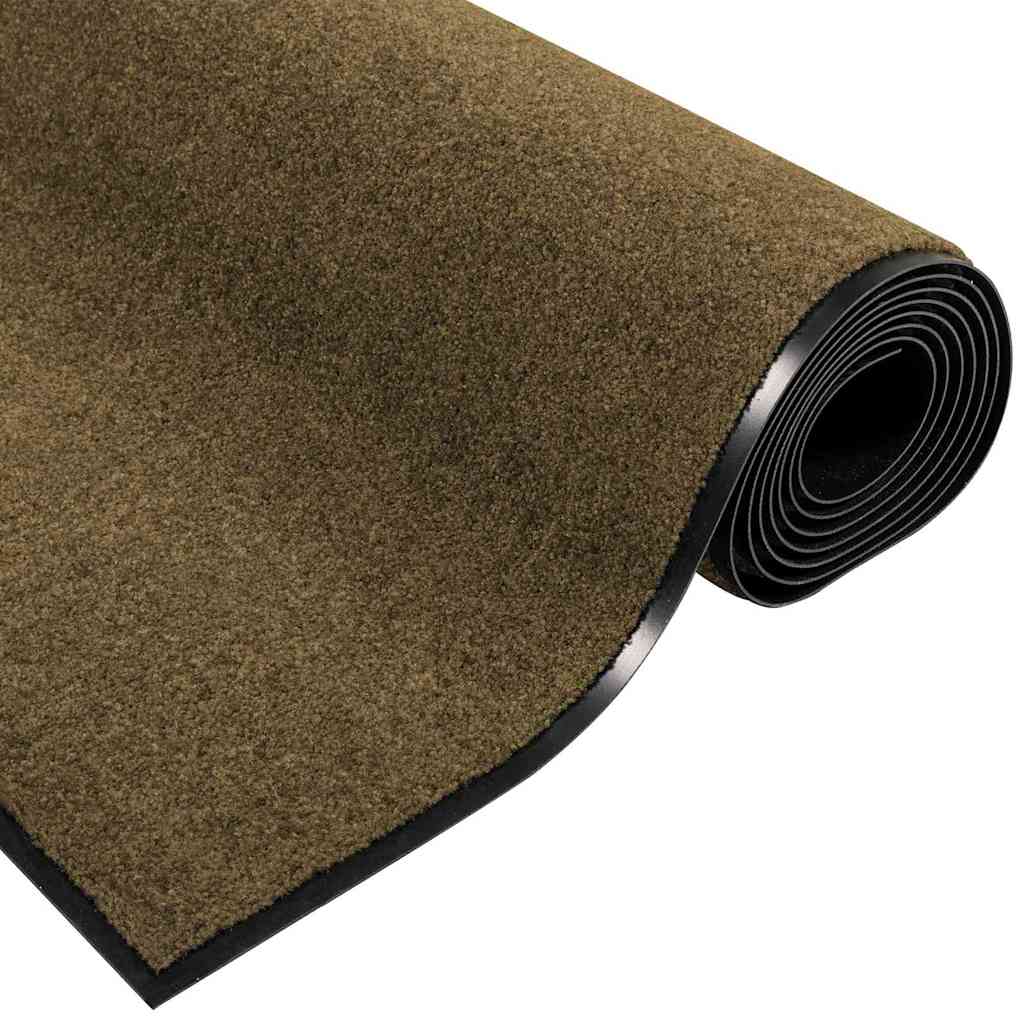 Doormat Brown and Black 120 x 300 cm Polyamide and PVC