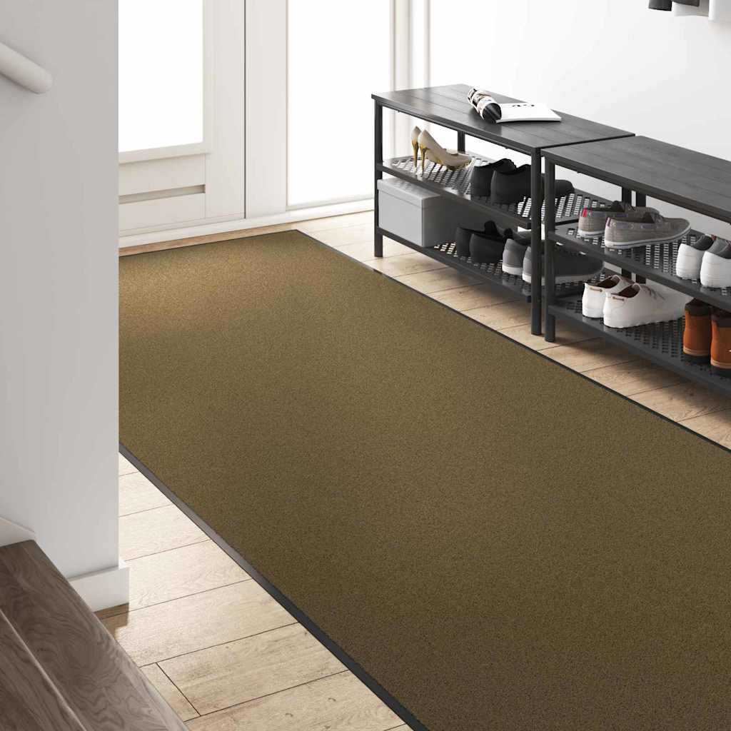 Doormat Brown and Black 120 x 300 cm Polyamide and PVC