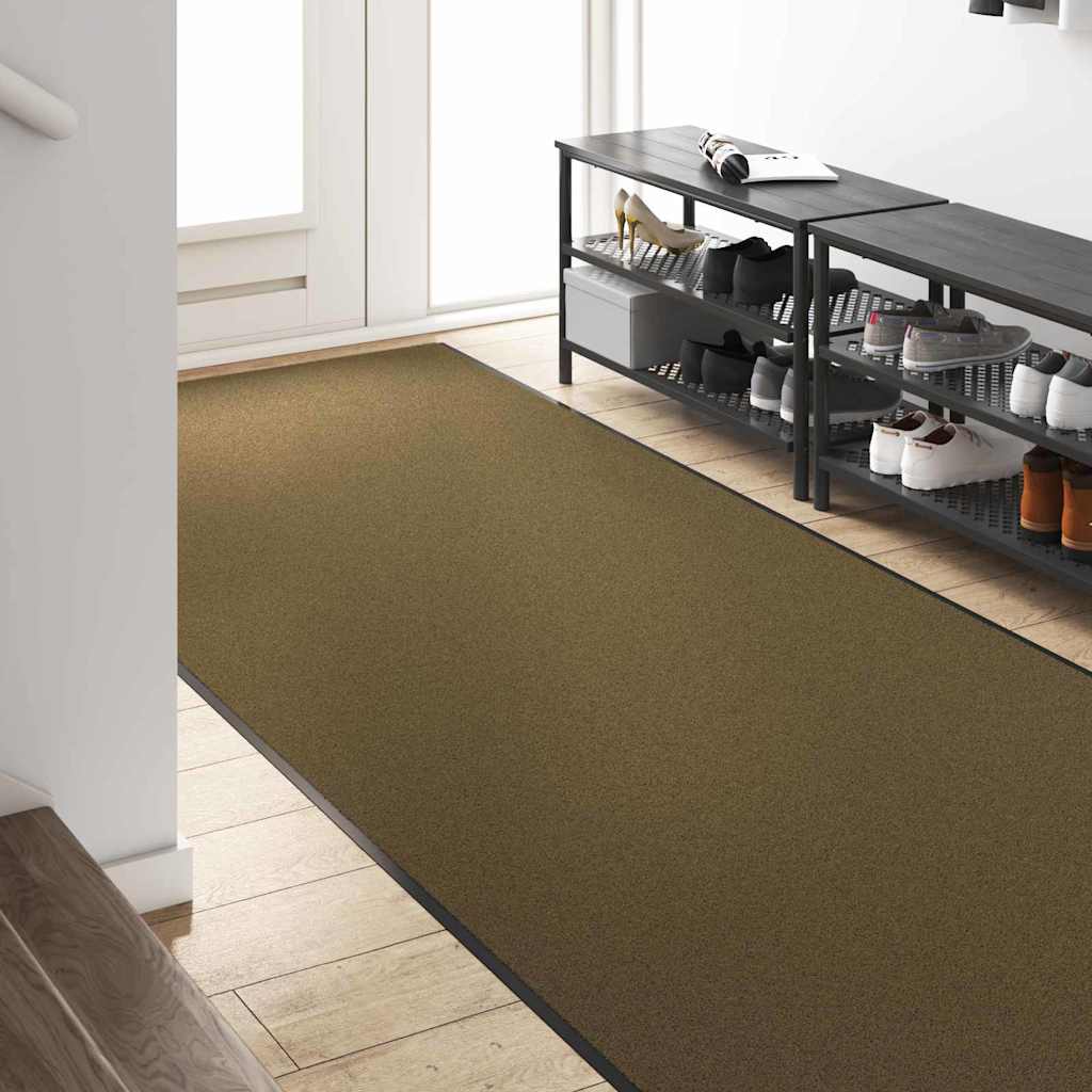 Doormat Brown and Black 120 x 400 cm Polyamide and PVC
