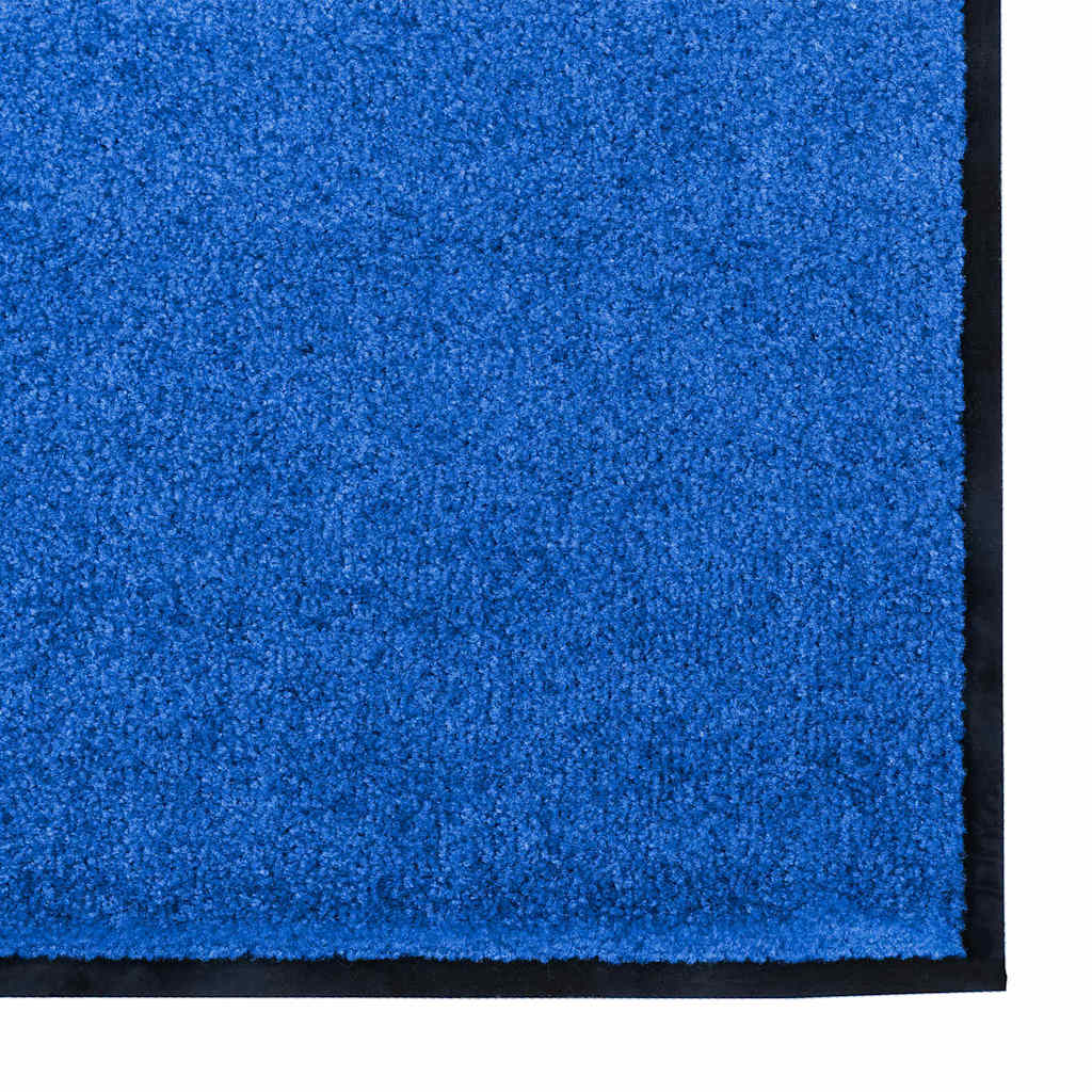Blue and Black Doormat 120 x 250 cm Polyamide and PVC