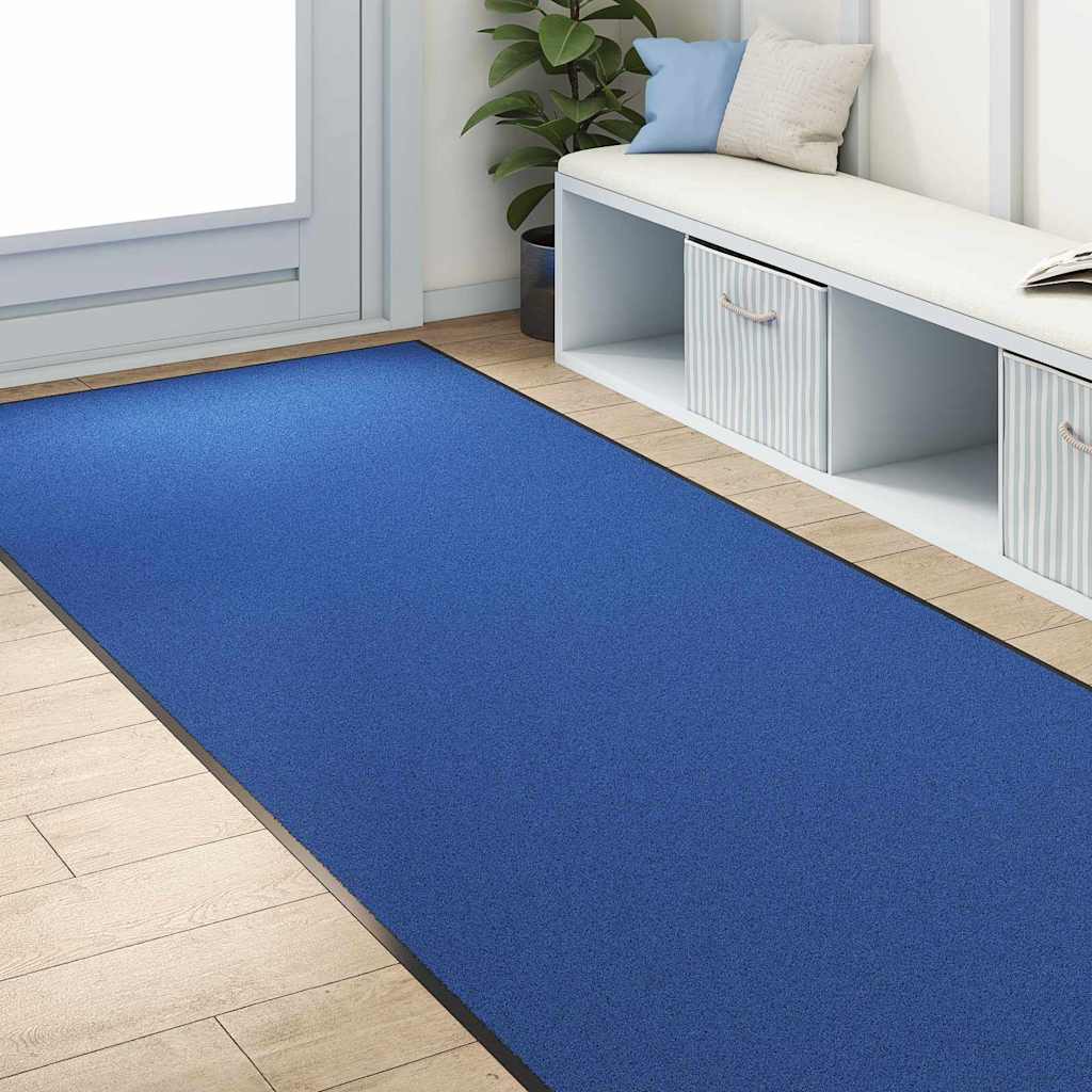 Fußmatte Blau und Schwarz 120 x 300 cm Polyamid und PVC