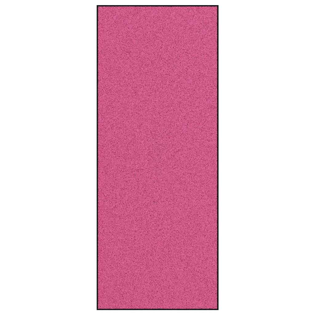 Doormat Pink and Black 120 x 300 cm Polyamide and PVC