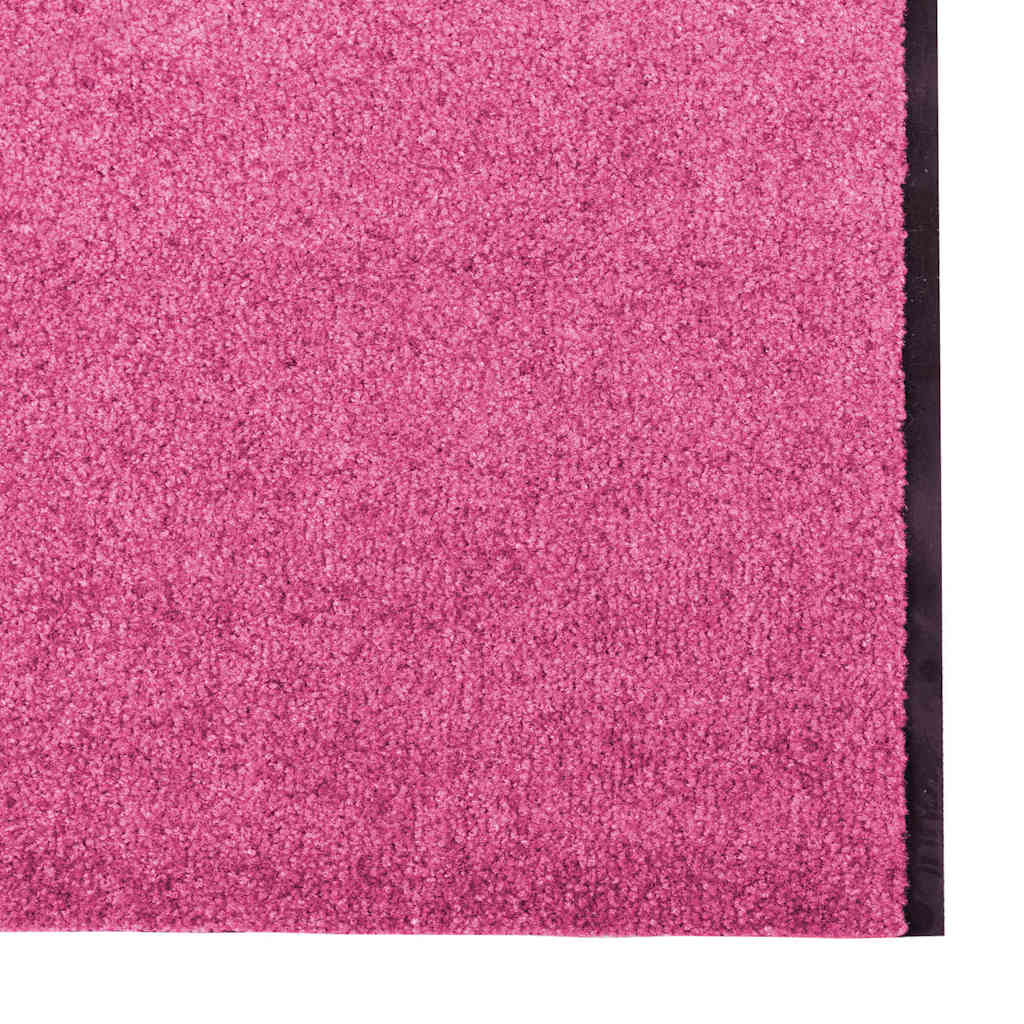 Paillasson rose et noir 120 x 350 cm Polyamide et PVC