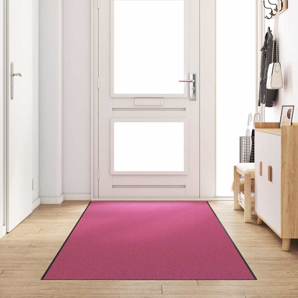 Paillasson rose et noir 120 x 350 cm Polyamide et PVC