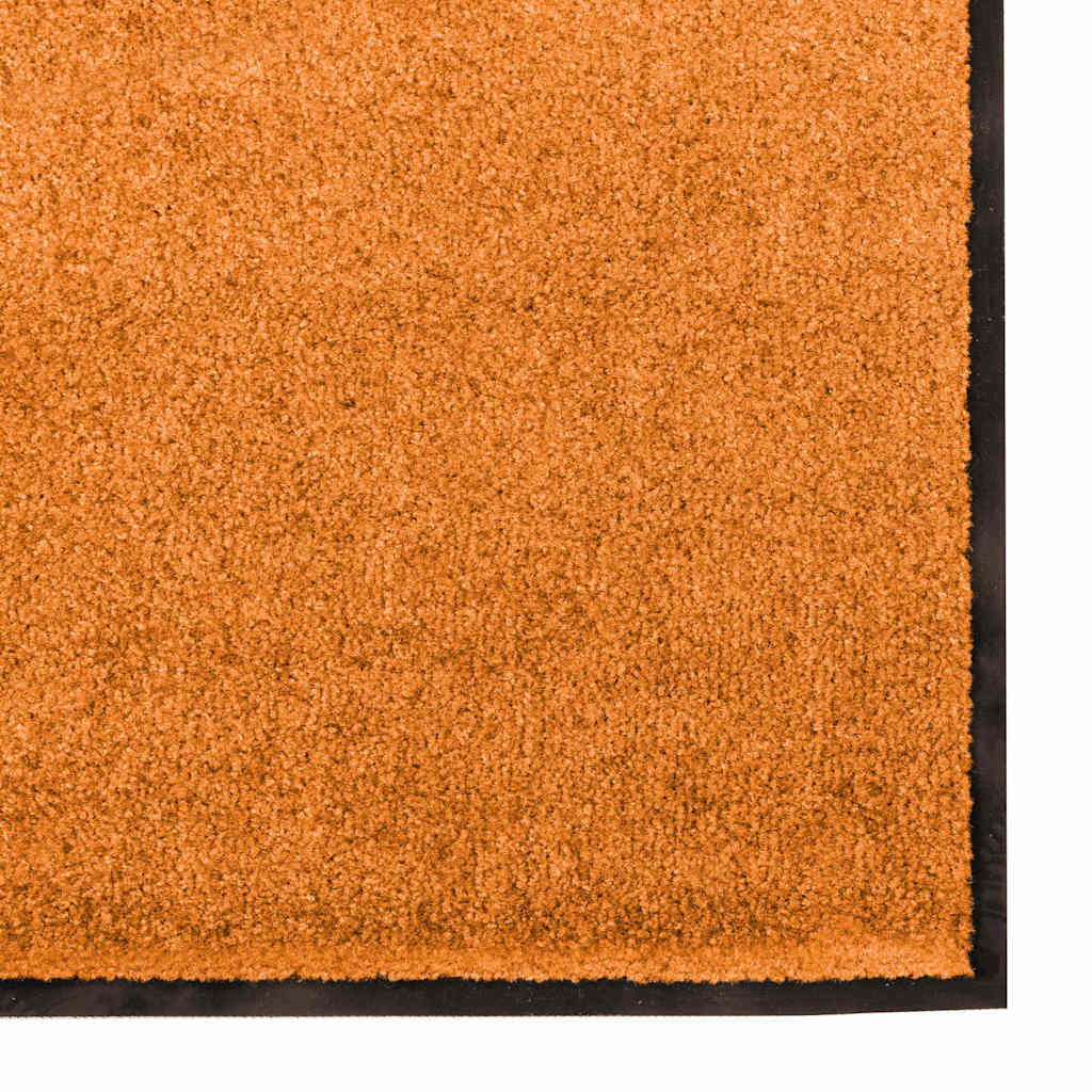 Paillasson orange et noir 120 x 250 cm polyamide et PVC