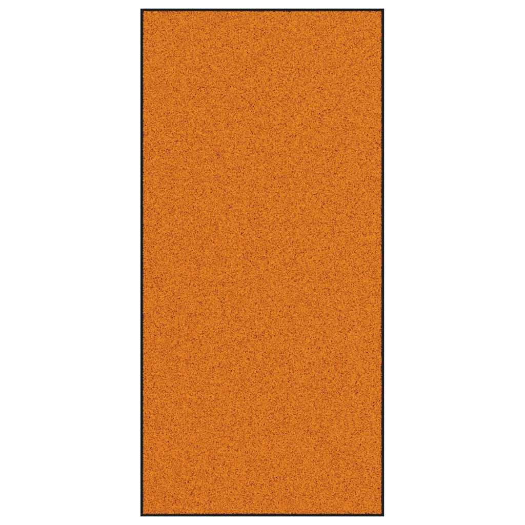 Paillasson orange et noir 120 x 250 cm polyamide et PVC