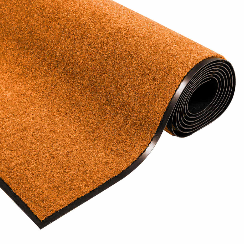 Paillasson orange et noir 120 x 300 cm Polyamide et PVC