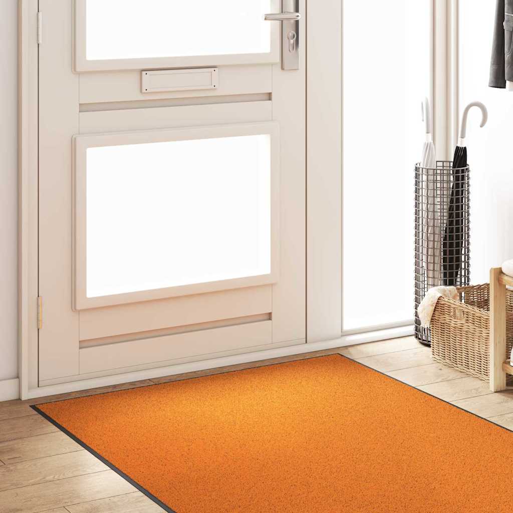 Paillasson orange et noir 120 x 300 cm Polyamide et PVC