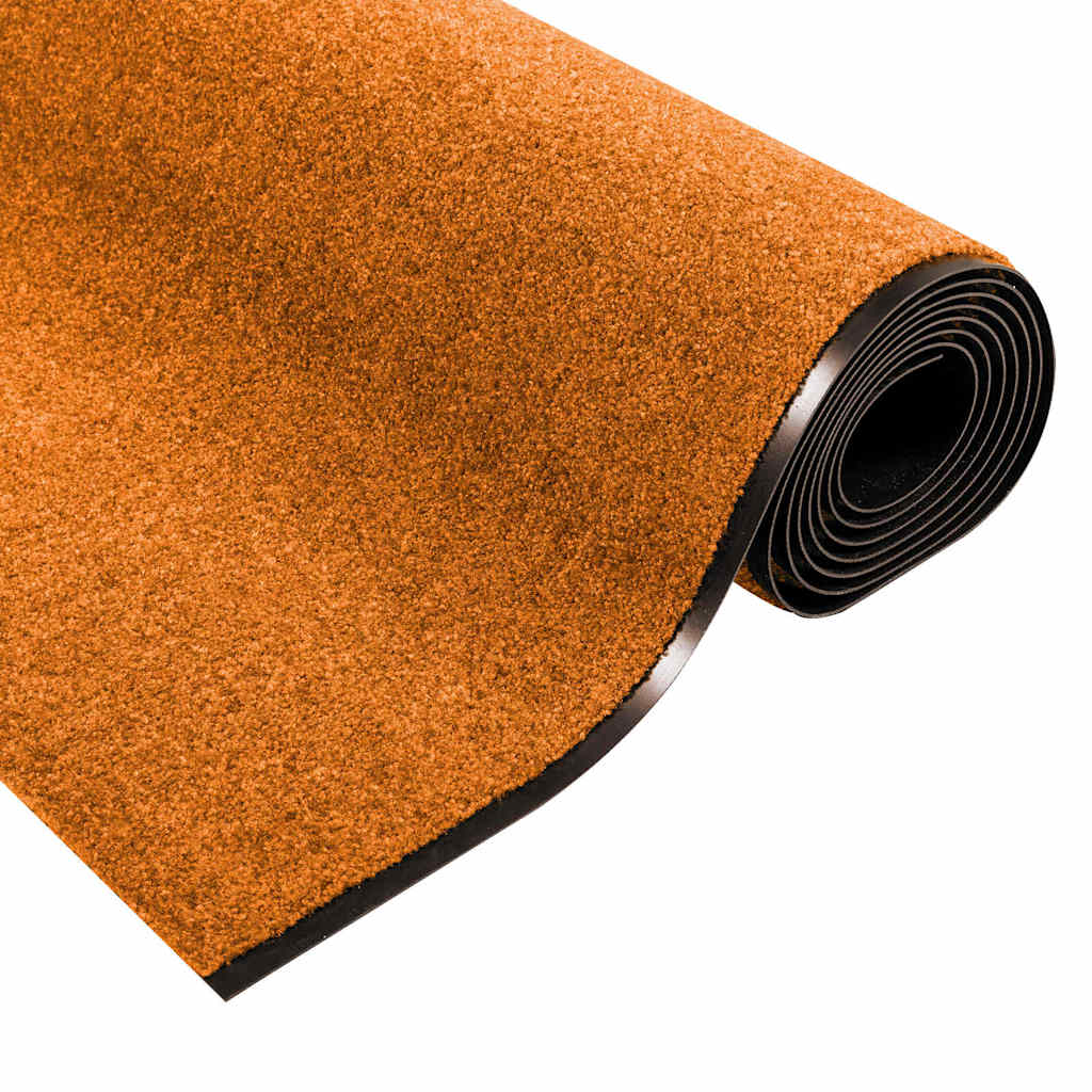 Paillasson orange et noir 120 x 400 cm polyamide et PVC