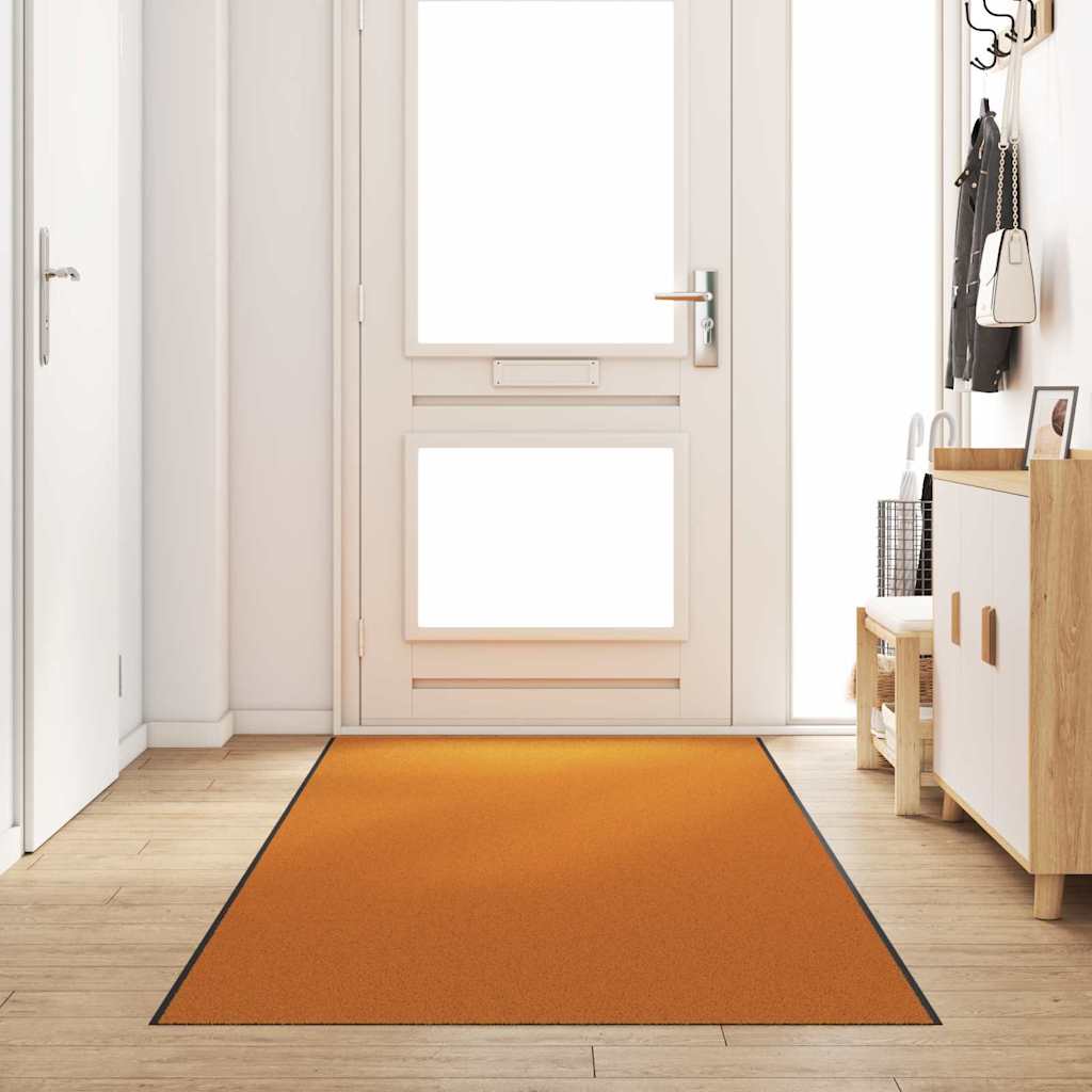 Paillasson orange et noir 120 x 400 cm polyamide et PVC