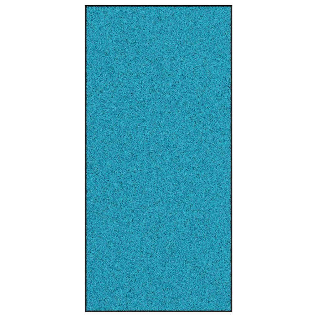 Door Mat Cyan and Black 120 x 250 cm Polyamide and PVC