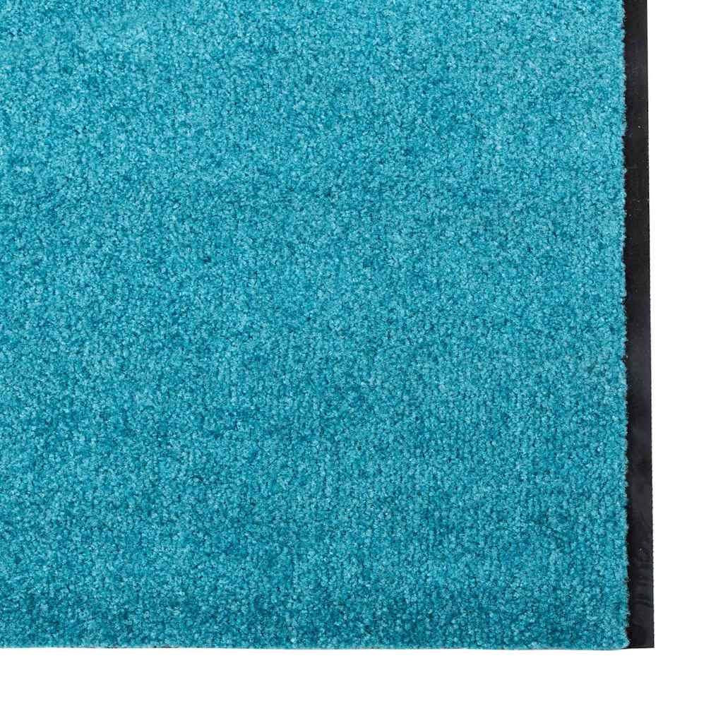 Paillasson Cyan et noir 120 x 400 cm polyamide et PVC