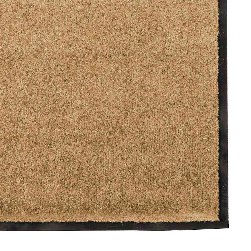 Paillasson Crème et Noir 120 x 250 cm Polyamide et PVC