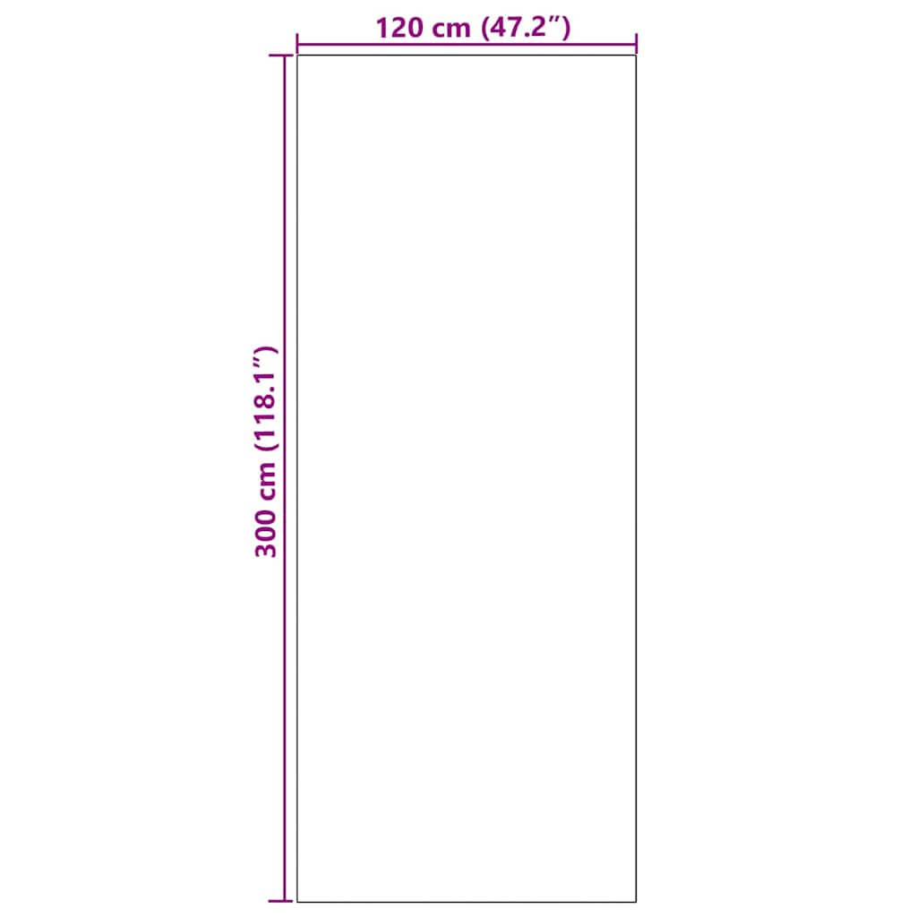 Paillasson Crème et Noir 120 x 300 cm Polyamide et PVC
