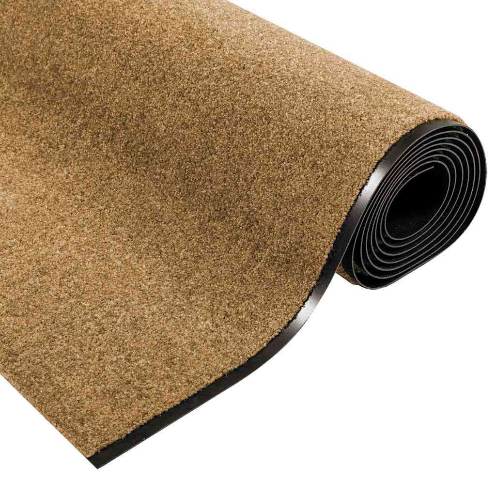 Paillasson crème et noir 120 x 350 cm Polyamide et PVC