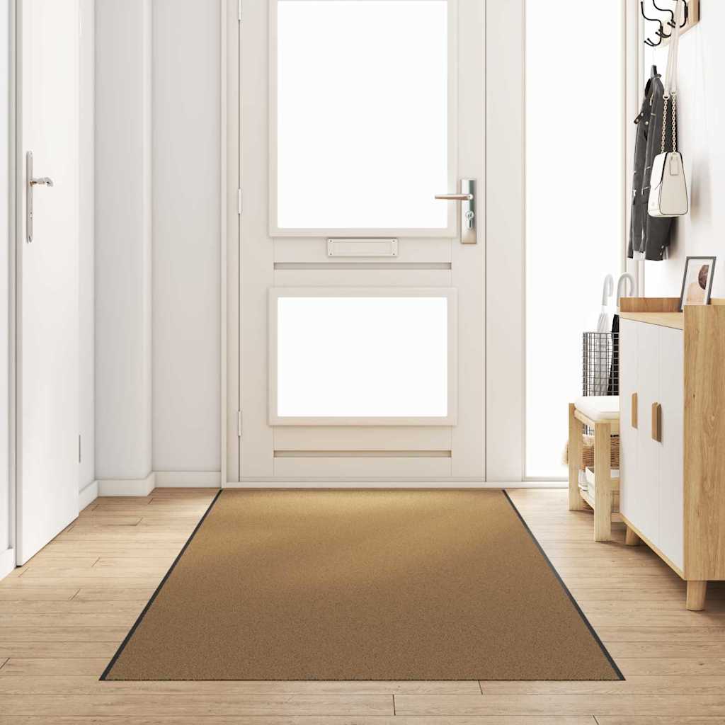 Paillasson crème et noir 120 x 350 cm Polyamide et PVC