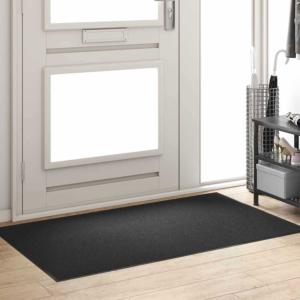 Doormat Miscellaneous Black 90 x 150 cm Polypropylene and Vinyl