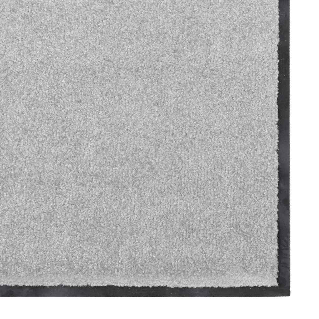 Paillasson gris et noir 60 x 180 cm polypropylène et vinyle
