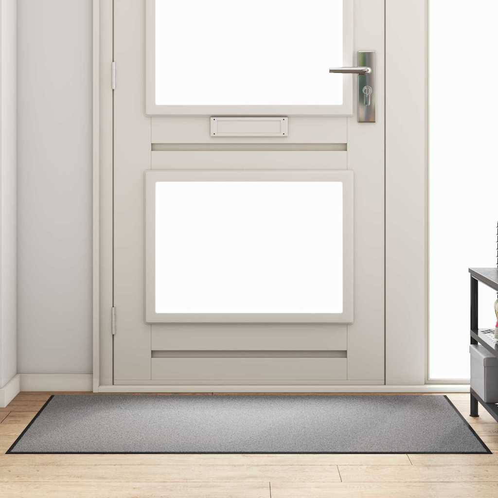 Paillasson gris et noir 90 x 150 cm Polypropylène et vinyle