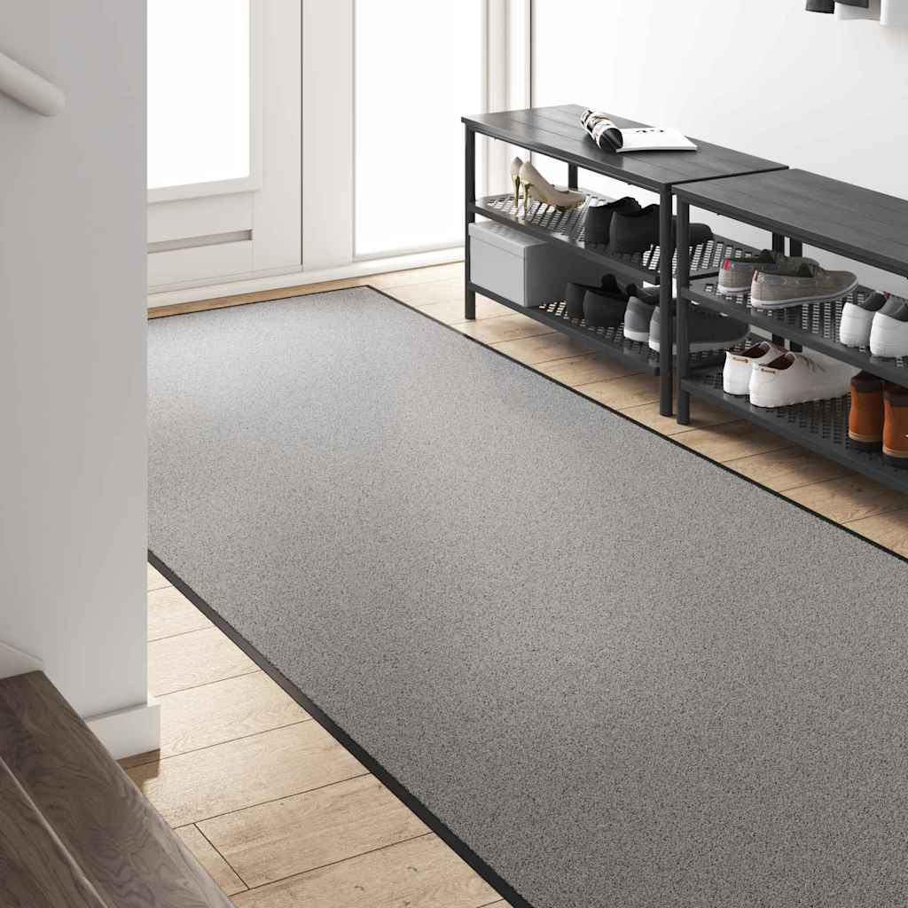 Fußmatte Grau und Schwarz 120 x 250 cm Polypropylen und Vinyl