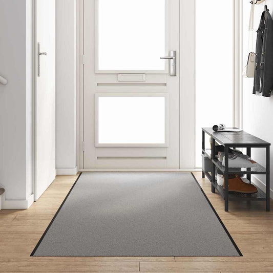 Fußmatte Grau und Schwarz 120 x 400 cm Polypropylen und Vinyl