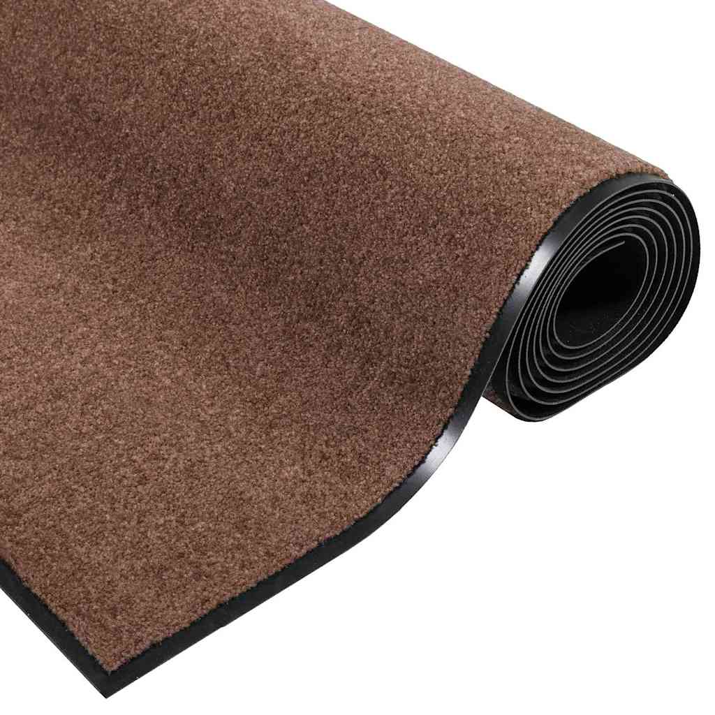 Fußmatte Braun und Schwarz 120 x 250 cm Polypropylen und Vinyl