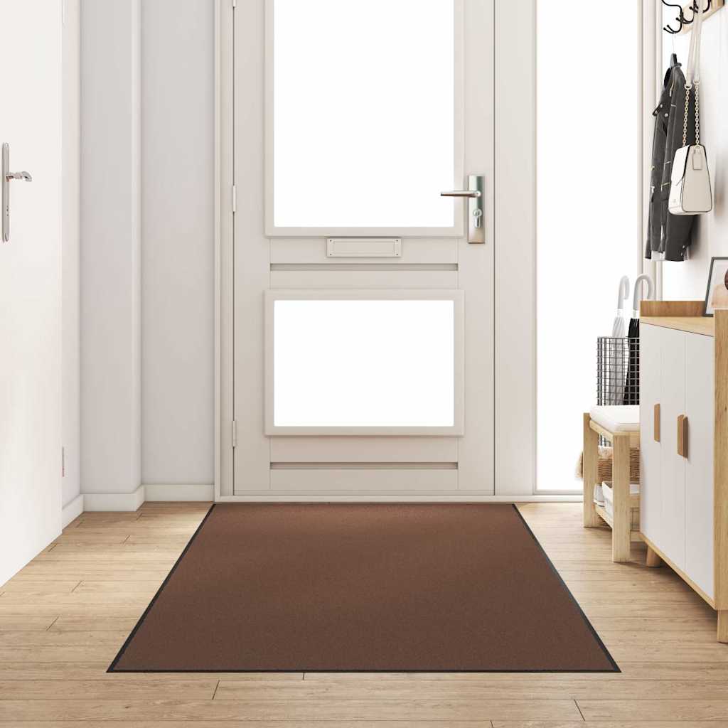 Fußmatte Braun und Schwarz 120 x 250 cm Polypropylen und Vinyl