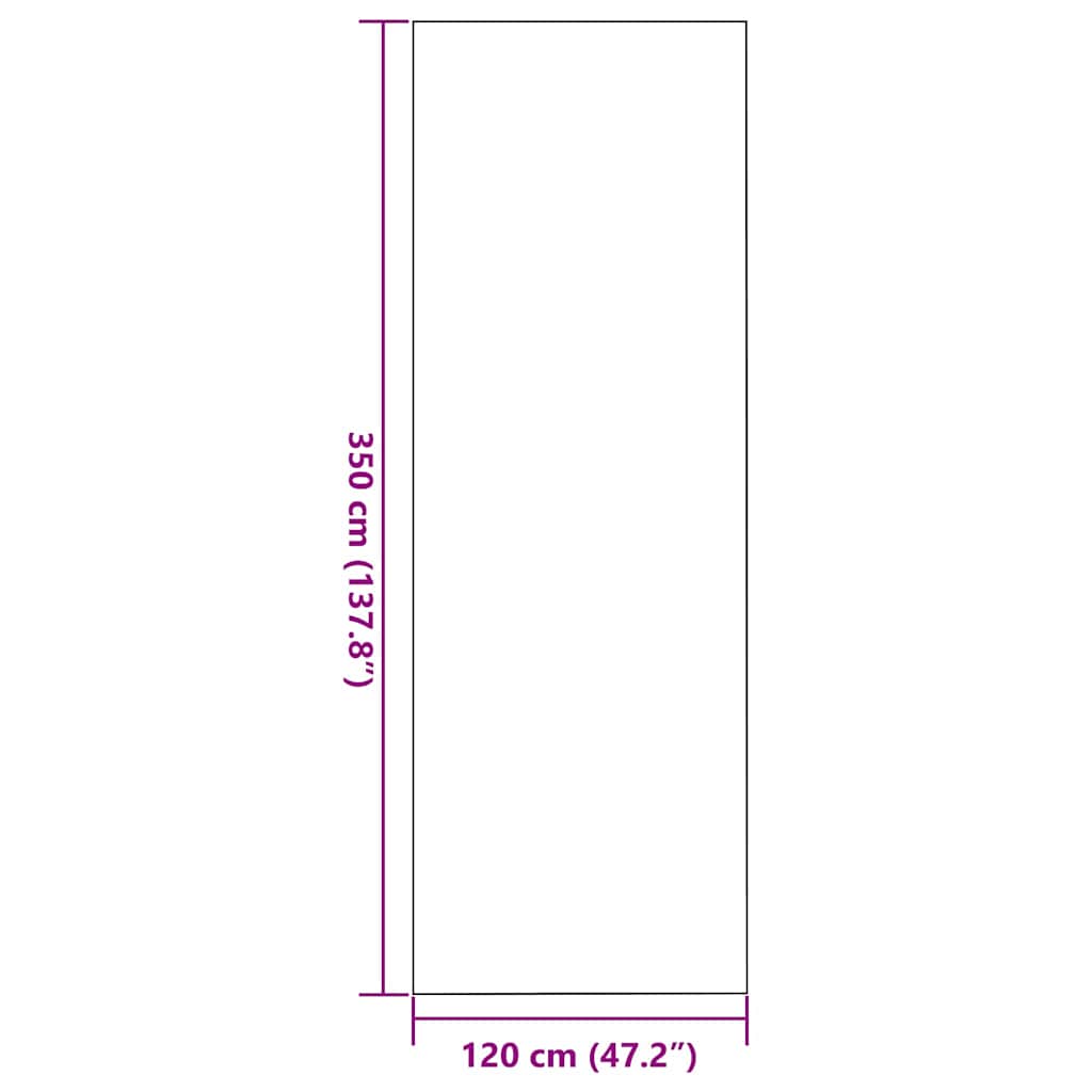 Fußmatte Braun und Schwarz 120 x 350 cm Polypropylen und Vinyl