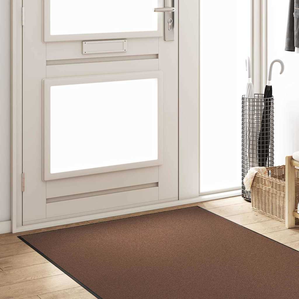Fußmatte Braun und Schwarz 120 x 400 cm Polypropylen und Vinyl