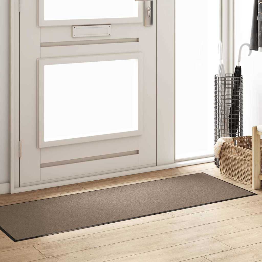 Paillasson beige et noir 60 x 180 cm polypropylène et vinyle