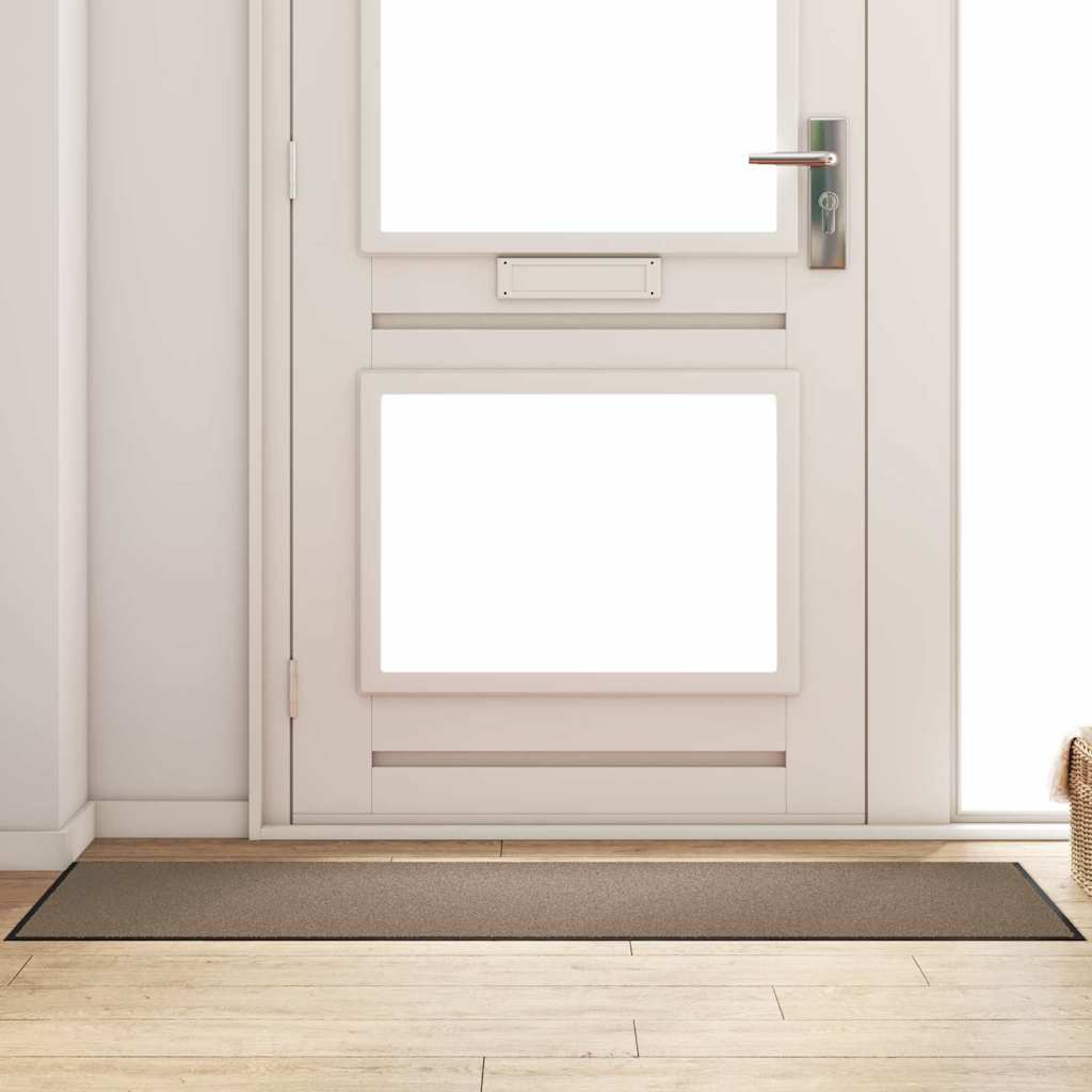 Paillasson beige et noir 60 x 180 cm polypropylène et vinyle