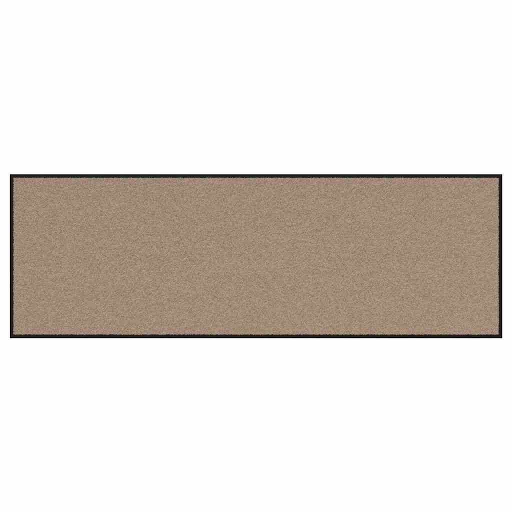 Paillasson beige et noir 60 x 180 cm polypropylène et vinyle