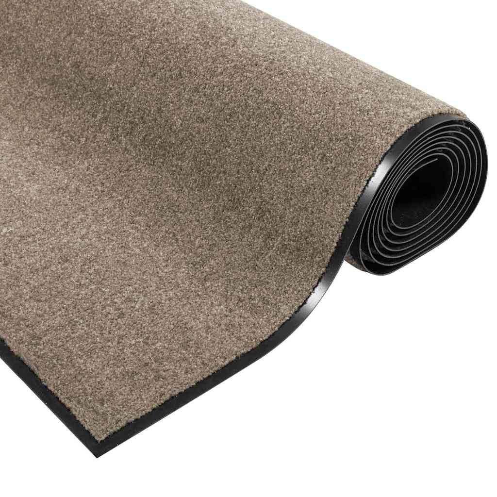 Fußmatte Beige und Schwarz 120 x 180 cm Polypropylen und Vinyl