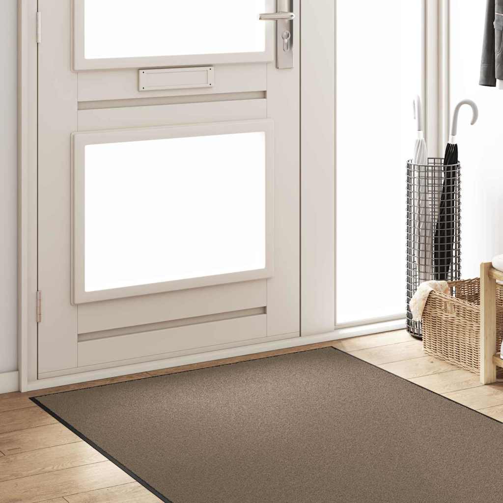 Fußmatte Beige und Schwarz 120 x 300 cm Polypropylen und Vinyl