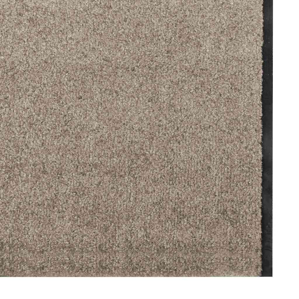 Fußmatte Beige und Schwarz 120 x 400 cm Polypropylen und Vinyl
