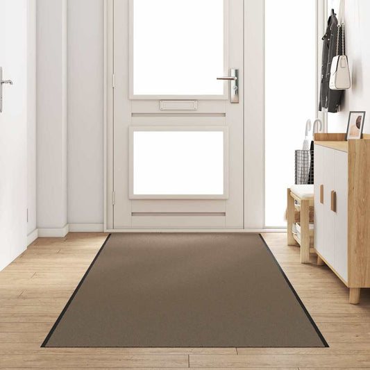Fußmatte Beige und Schwarz 120 x 400 cm Polypropylen und Vinyl