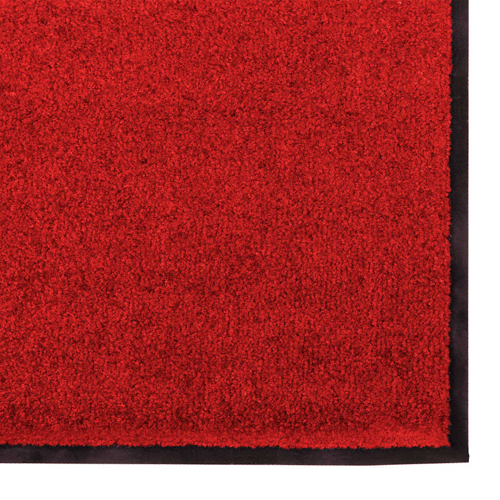 Fußmatte Rot und Schwarz 60 x 180 cm Polypropylen und Vinyl