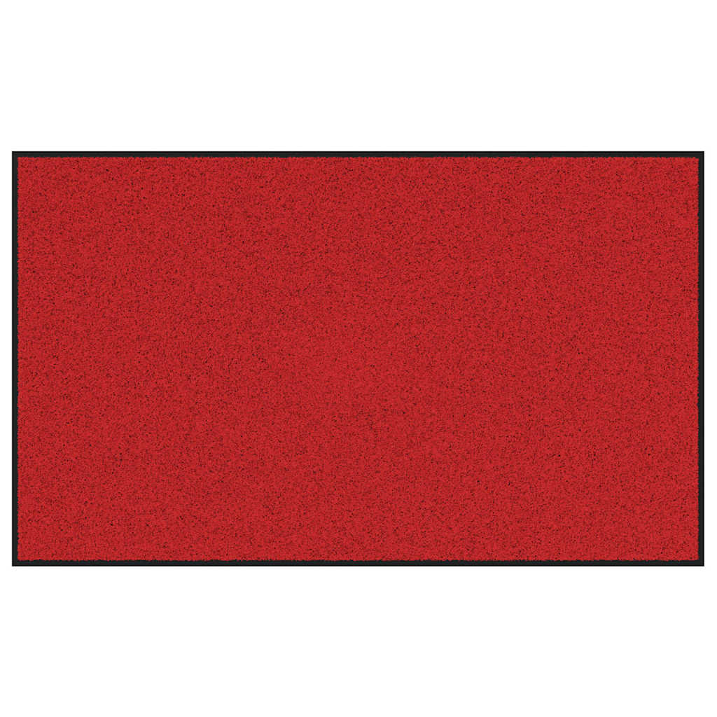 Red and Black Doormat 90 x 150 cm Polypropylene and Vinyl
