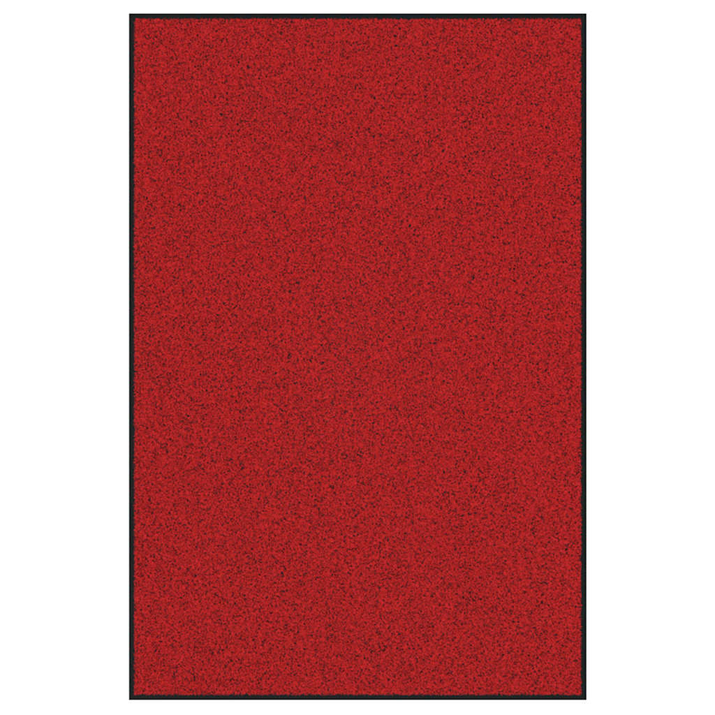 Red and Black Doormat 120 x 180 cm Polypropylene and Vinyl